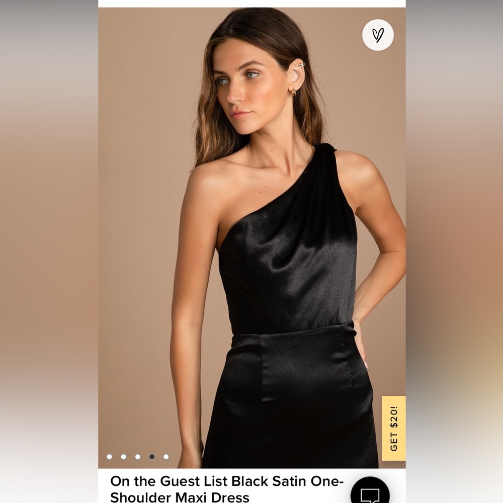 Lulus Black Satin Dress